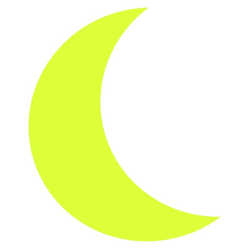 Crescent Moon Neon Yellow
