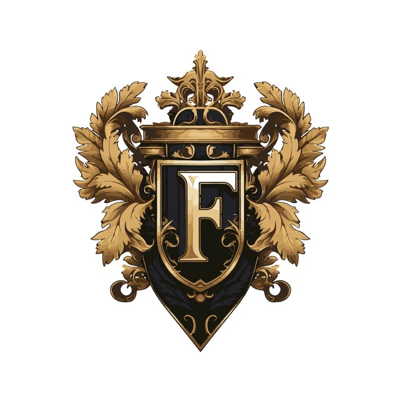 F Letter Name Crown