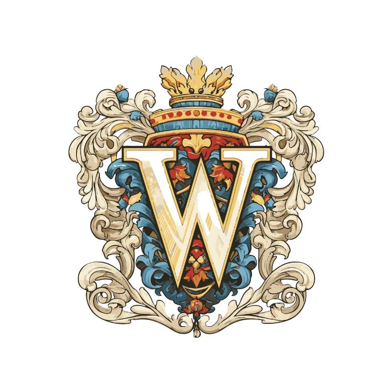 W Letter Name Crown