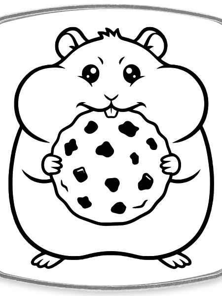 Hamster Biscuit Cookie Outline