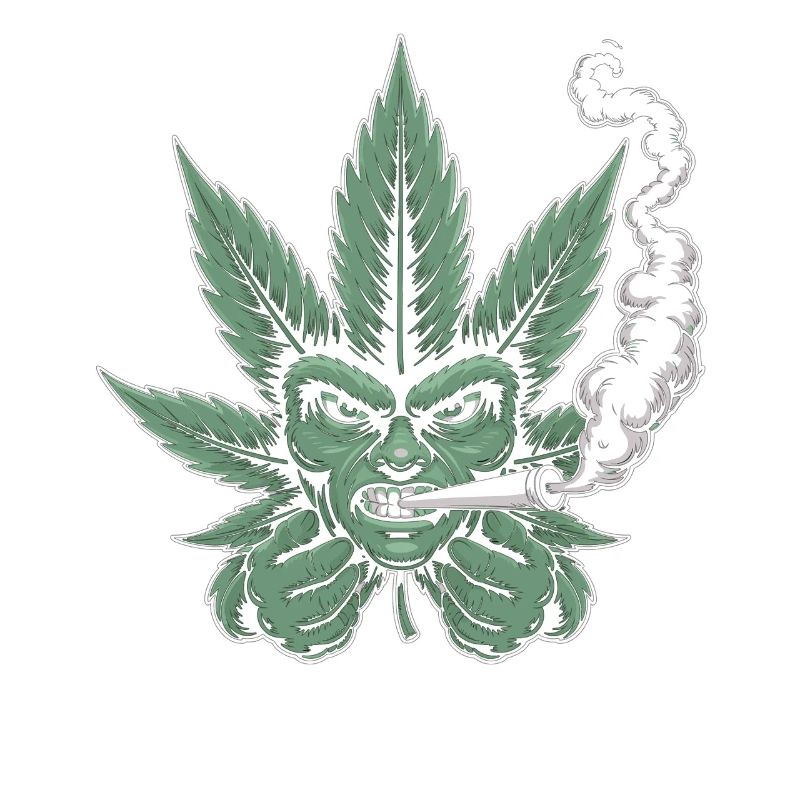 Weed Shirt – Cannabis Leaf Face Stoner