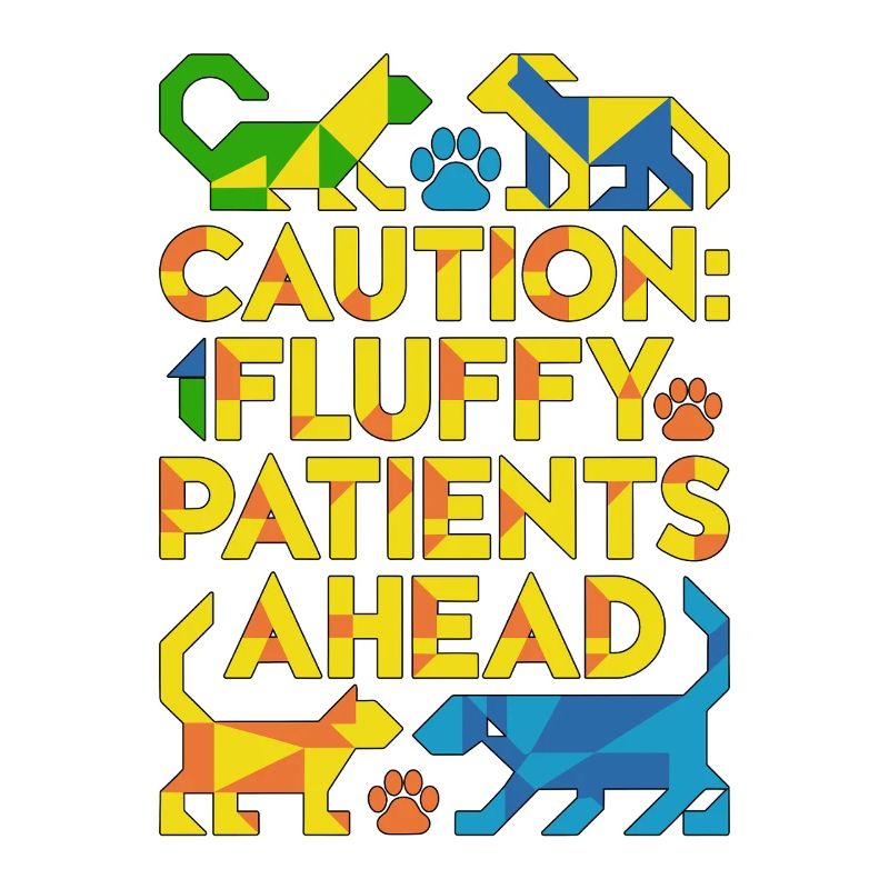 Vet Tech Caution Fluffy Patients Veterinary Clinic
