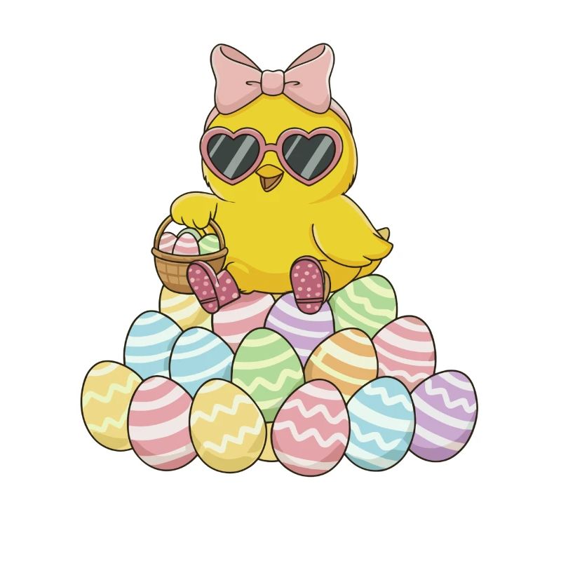 Pastel Chick Easter Egg Parade