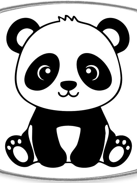 Bébé Panda mignon – Noir & Blanc