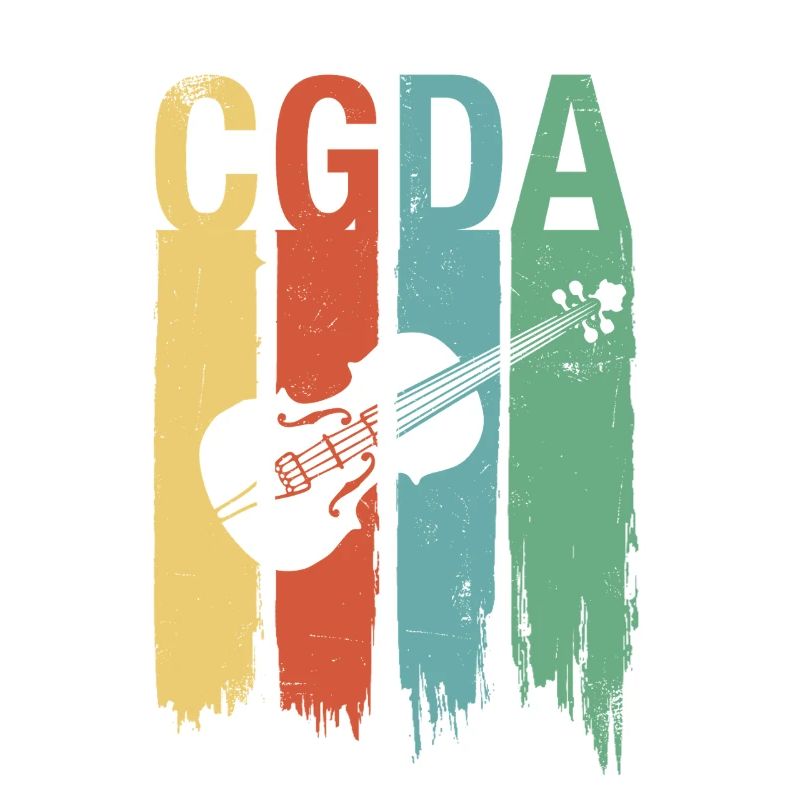 CGDA viola tuning string musician retro
