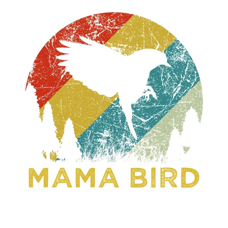 Mama Bird Retro Vintage-Muttertags-Ästhetik