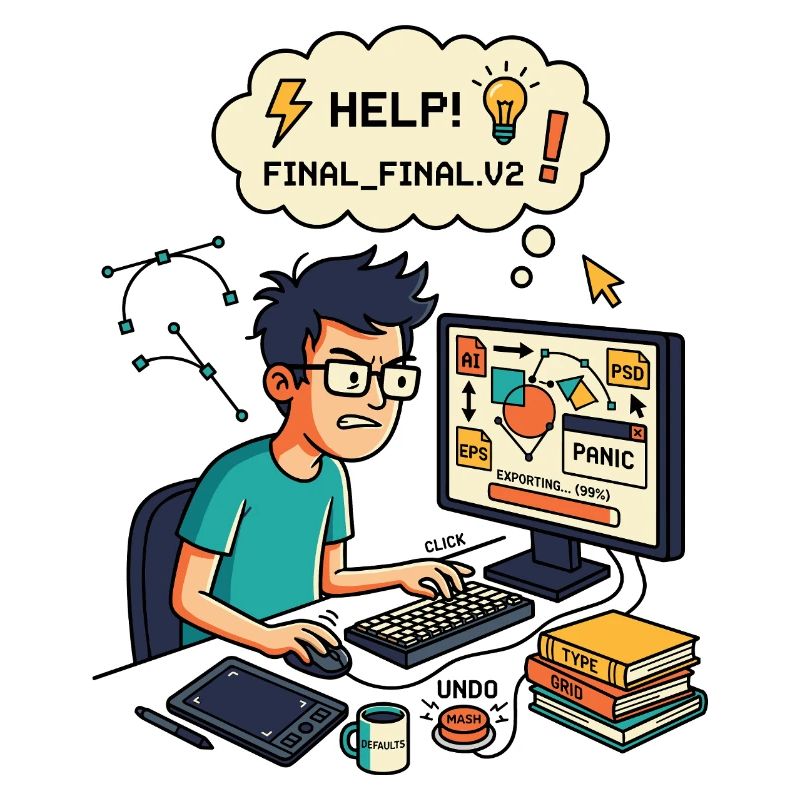 Graphic Designer Chaos Export Panic