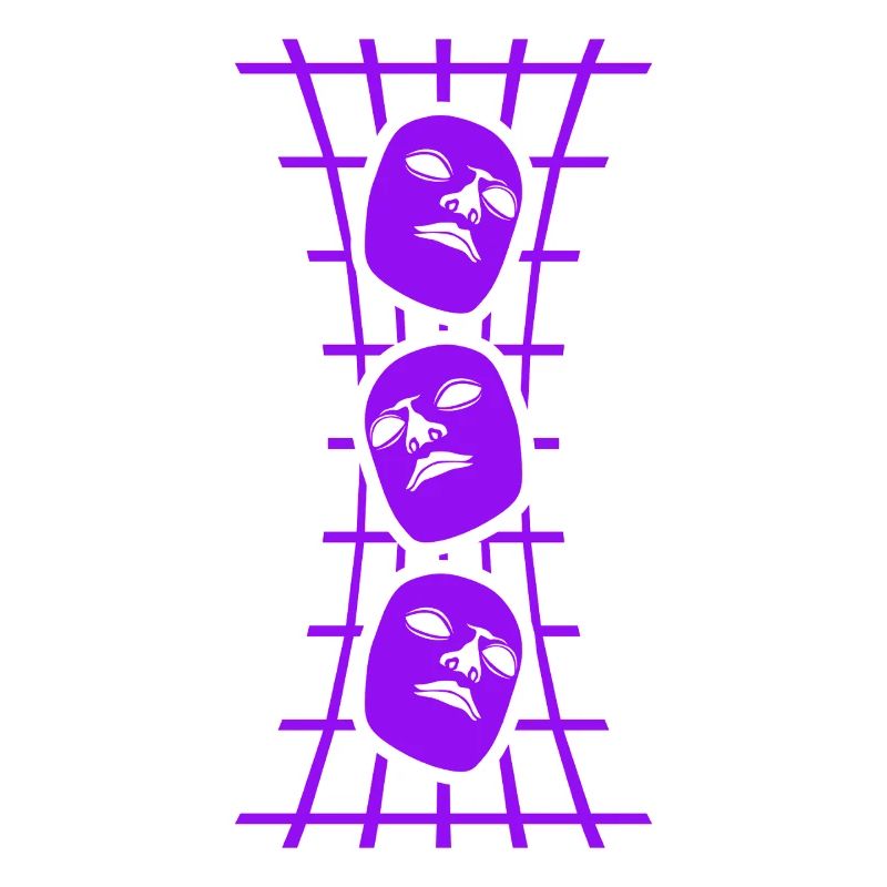 Masks Grid Abstract Art