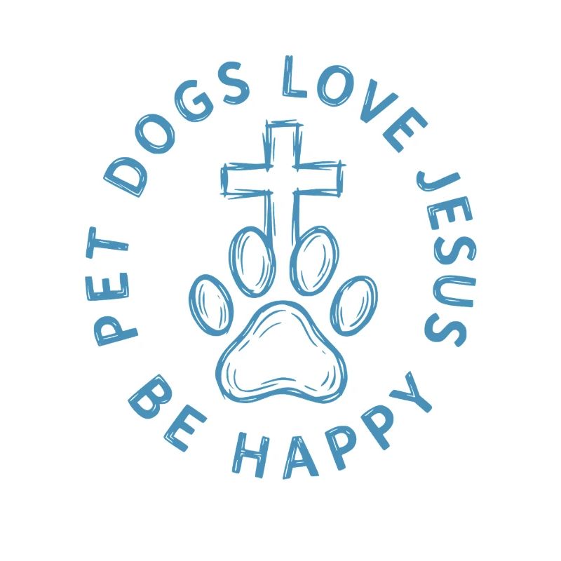 Les chiens de compagnie aiment Jésus Sois heureux