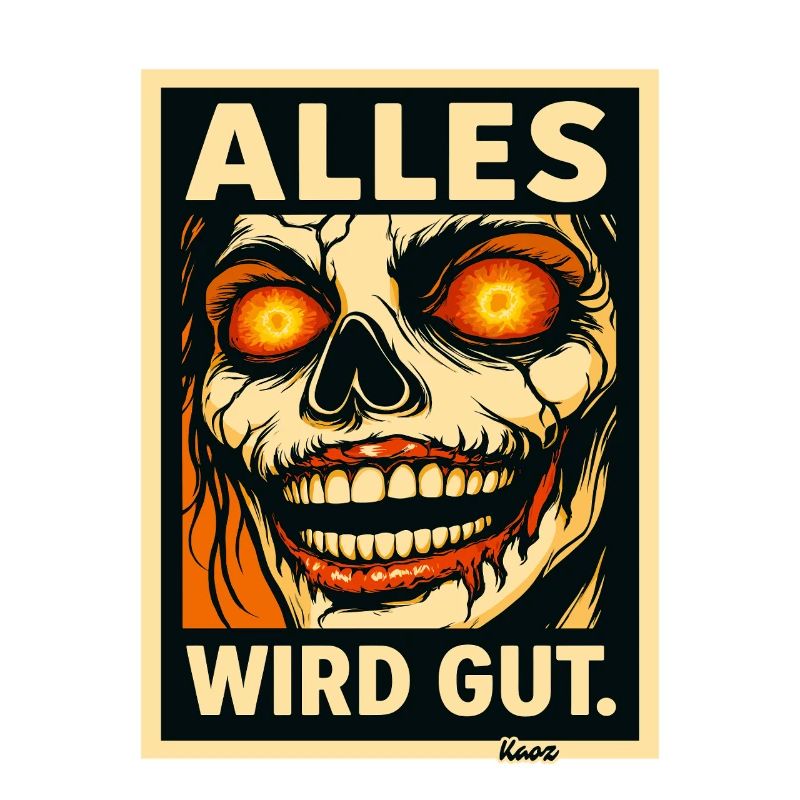 Alles Wird Gut Skull Portrait