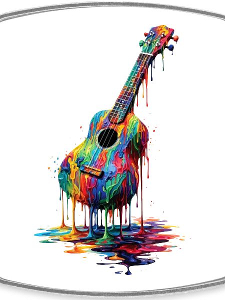 Ukulele with dripping paint