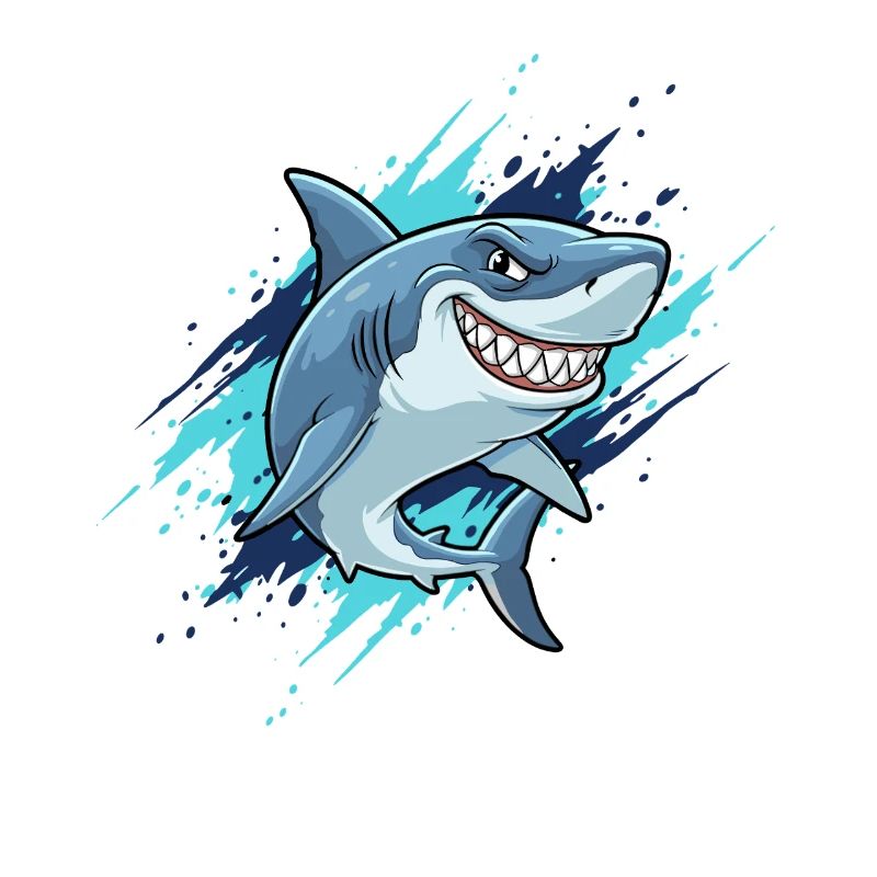 Style Splash de Requin de dessin animé