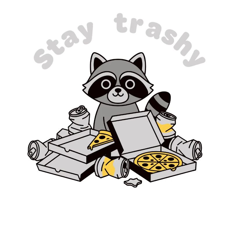 Reste un raton laveur trashy pizza panda trash