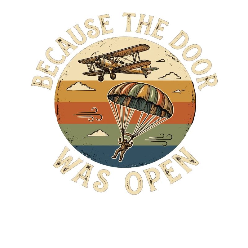 Skydiving Vintage Pilot Airplane