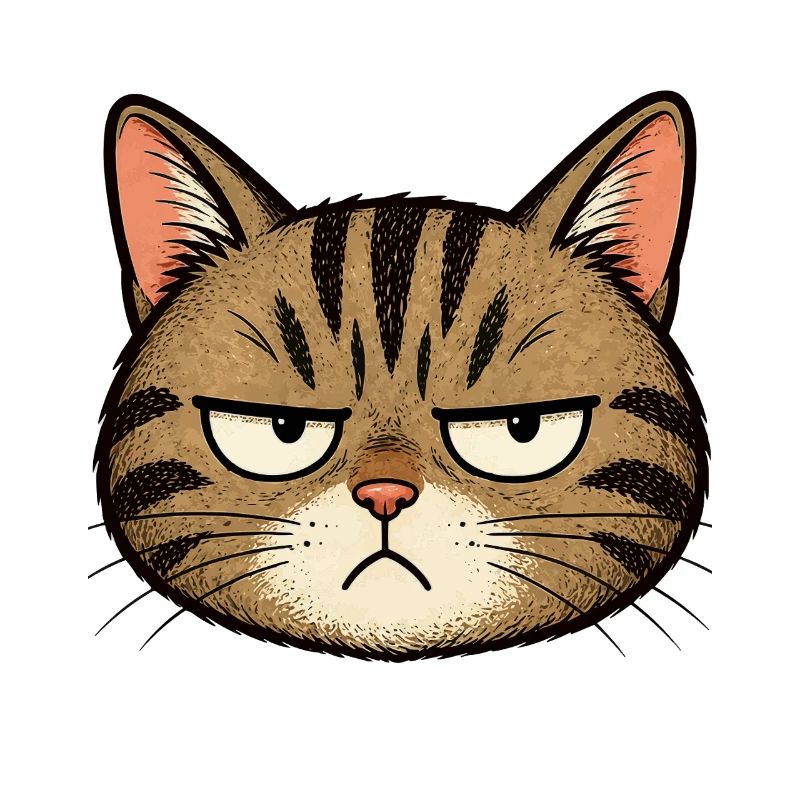 Grim Cat Cartoon