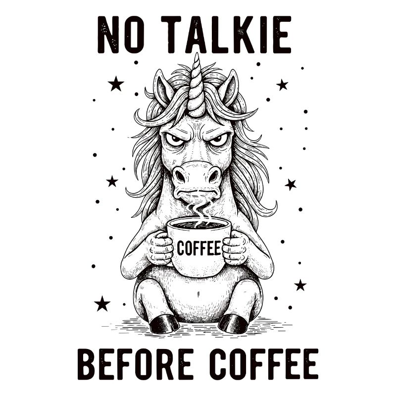 Pas de conversation devant une licorne amoureuse du café