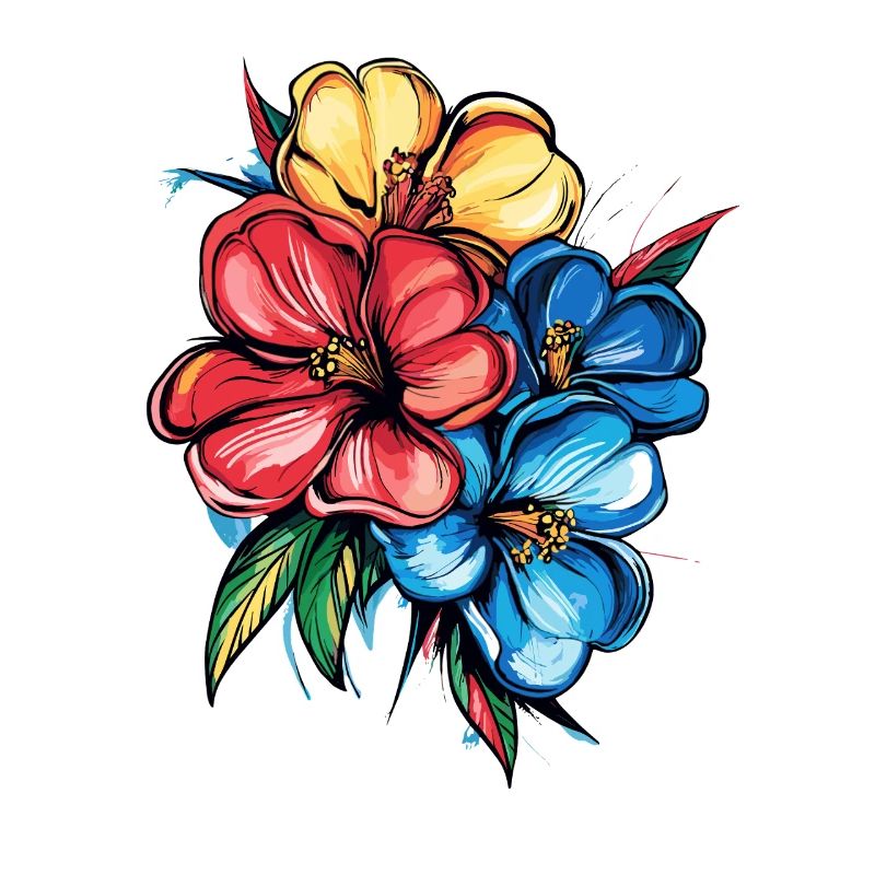 Tropical Hibiscus Explosion
