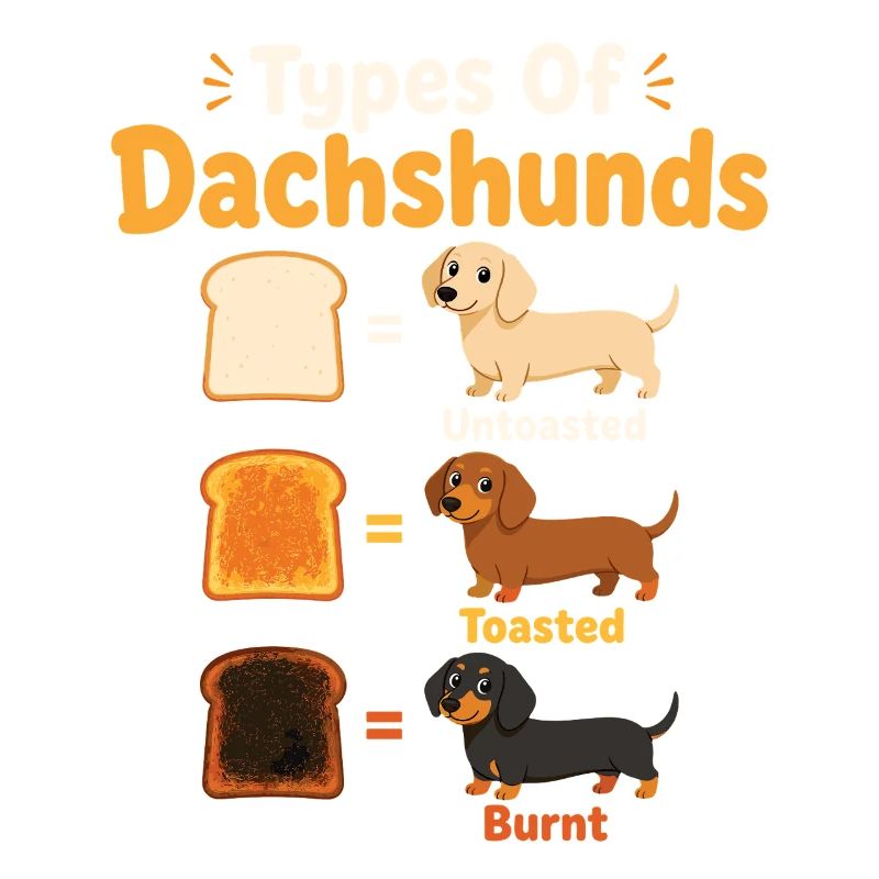 Types drôles de teckels et chiens