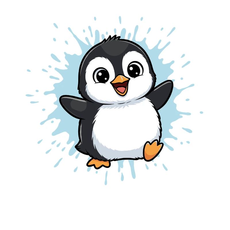 Kunterbunter Pinguin Splash