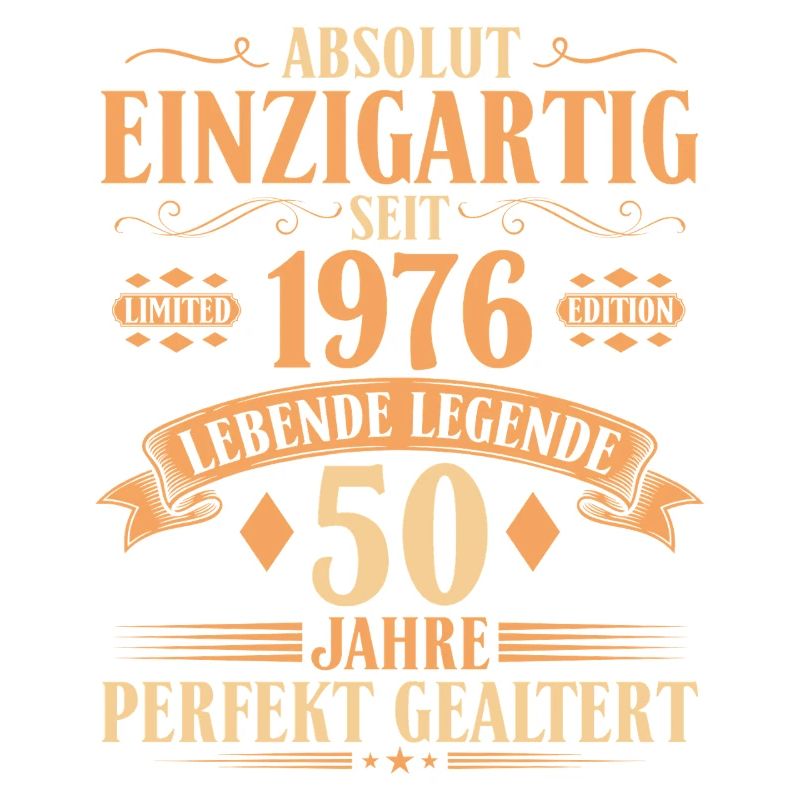 Einzigartig seit 1976 - 50. Geburtstag Vintage