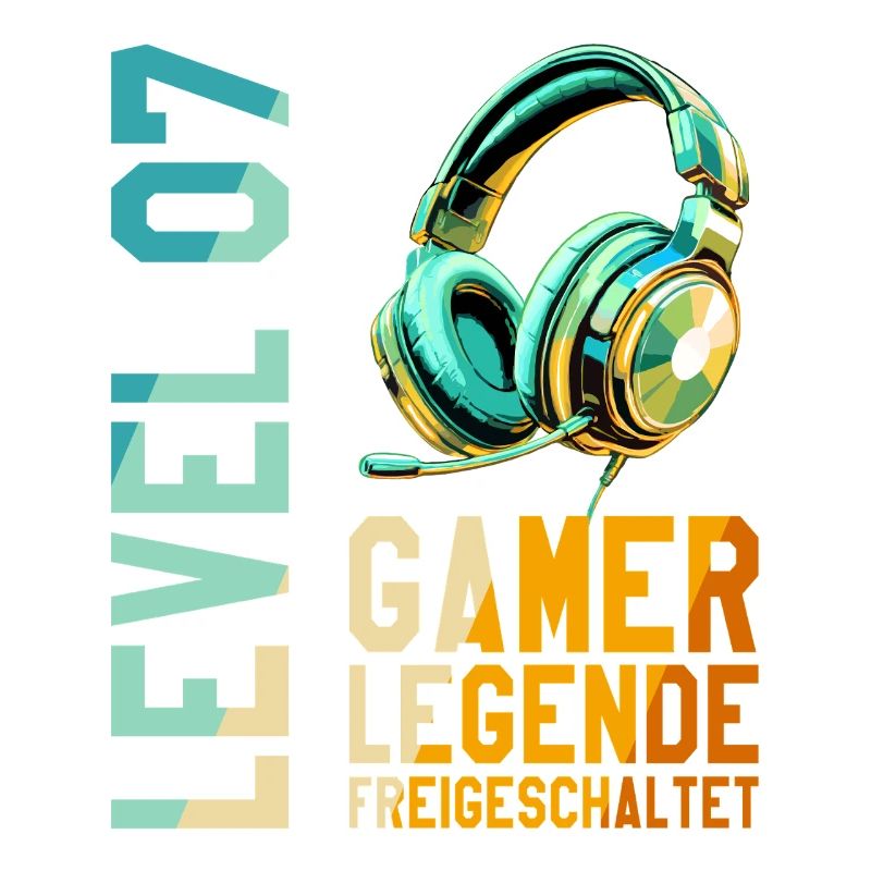 7. Geburtstag Junge Mädchen Gaming Level 7 Jahre