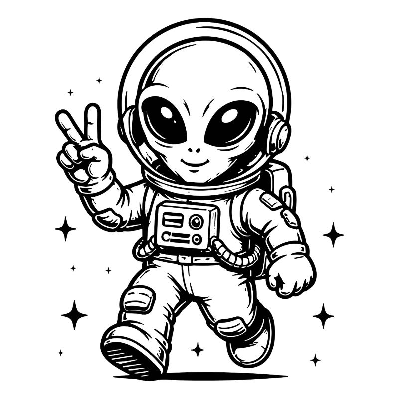 Astronaute Paix extraterrestre dans l’espace