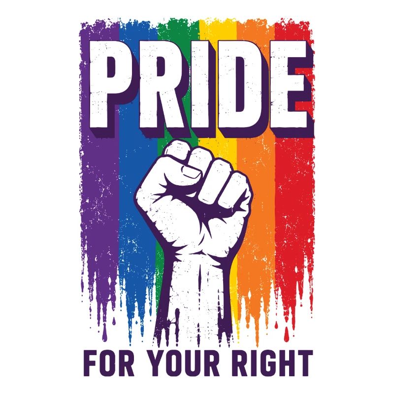 Pride Regenbogen Rechte Statement Shirt