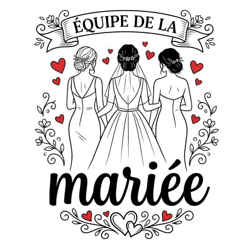 Équipe de la Mariée EVJF Témoin Mariage