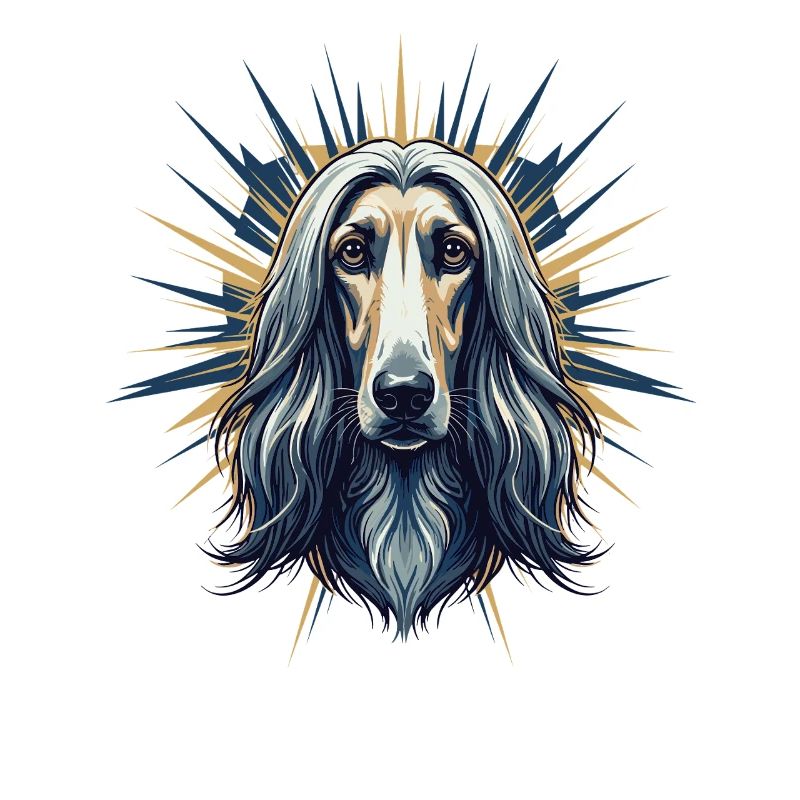 Borzoi Portrait mit Sonnenstrahlen