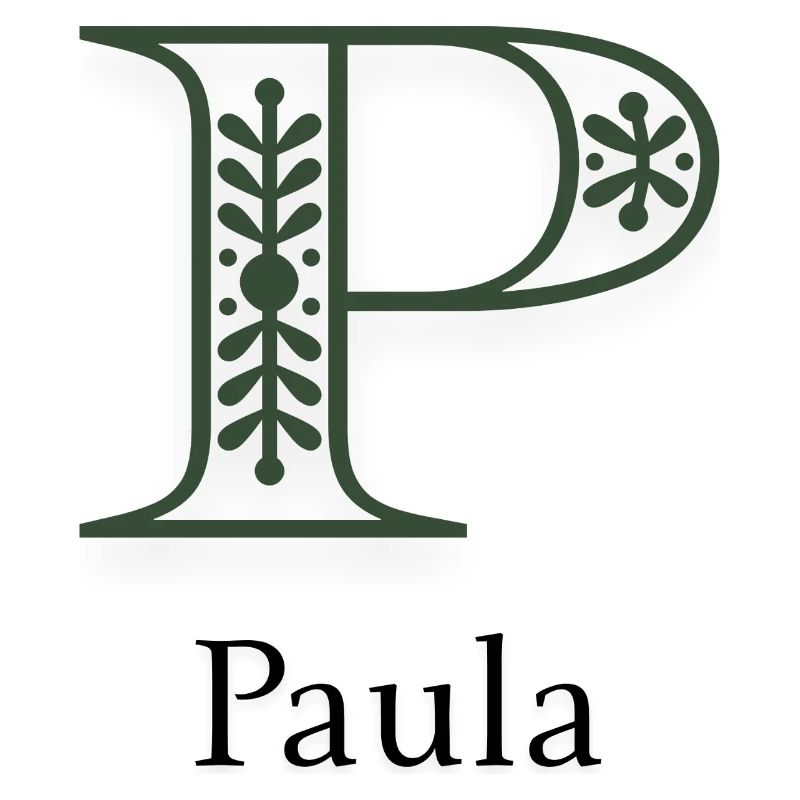 Monogramm P mit botanischem Ornament