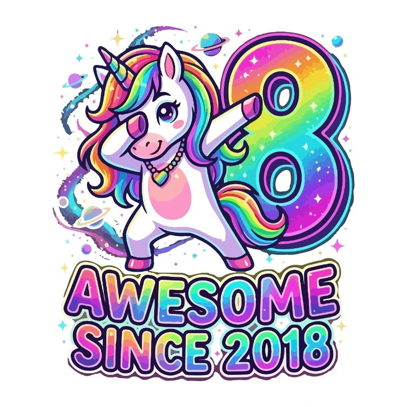Regenbogen-Einhorn: Awesome seit 2018