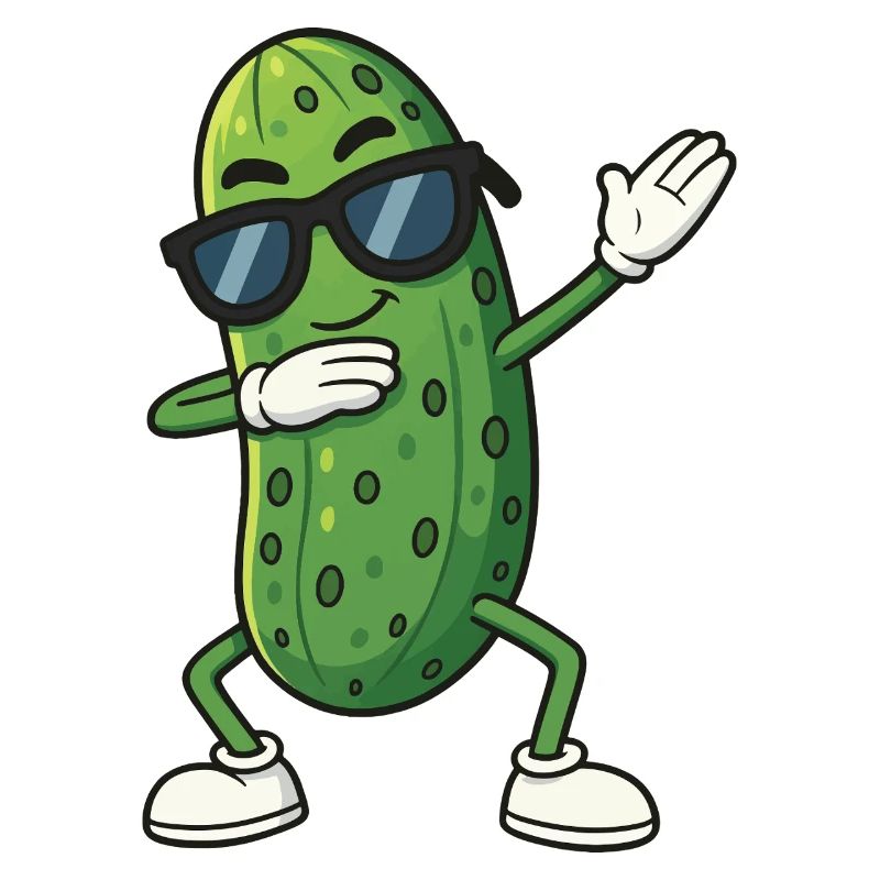 Cool Dancing Cornichon Dabbing Lunettes de soleil de dessin animé