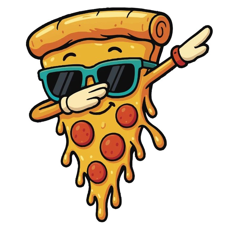 Cool Pizza Slice Lunettes de soleil Dab Pose Danse Dabbing
