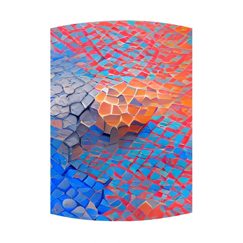 Vibrant 3D Pattern with Colorful Brick Like Blocks