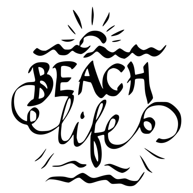 Beach life Lettering Geschenkidee Geschenk