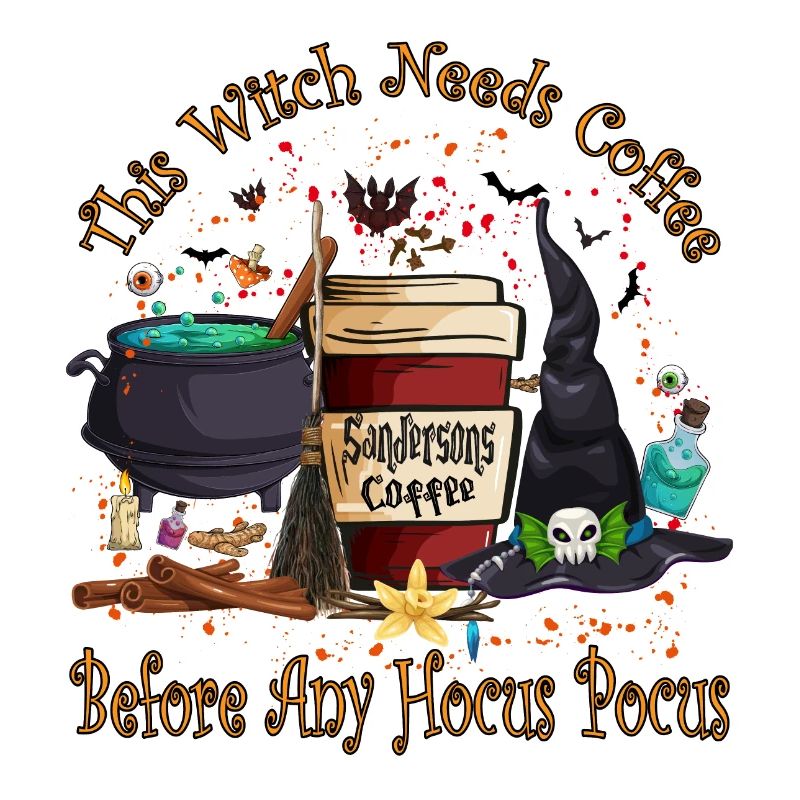 This Witch Needs Coffee, Halloween, Halloween Deco