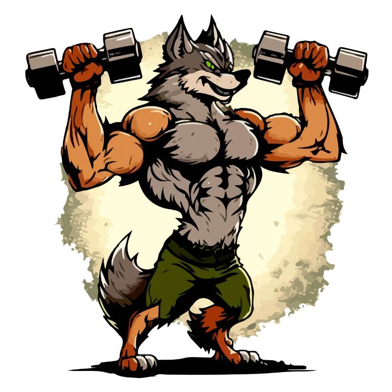 Kikou der muskulöse Wolf