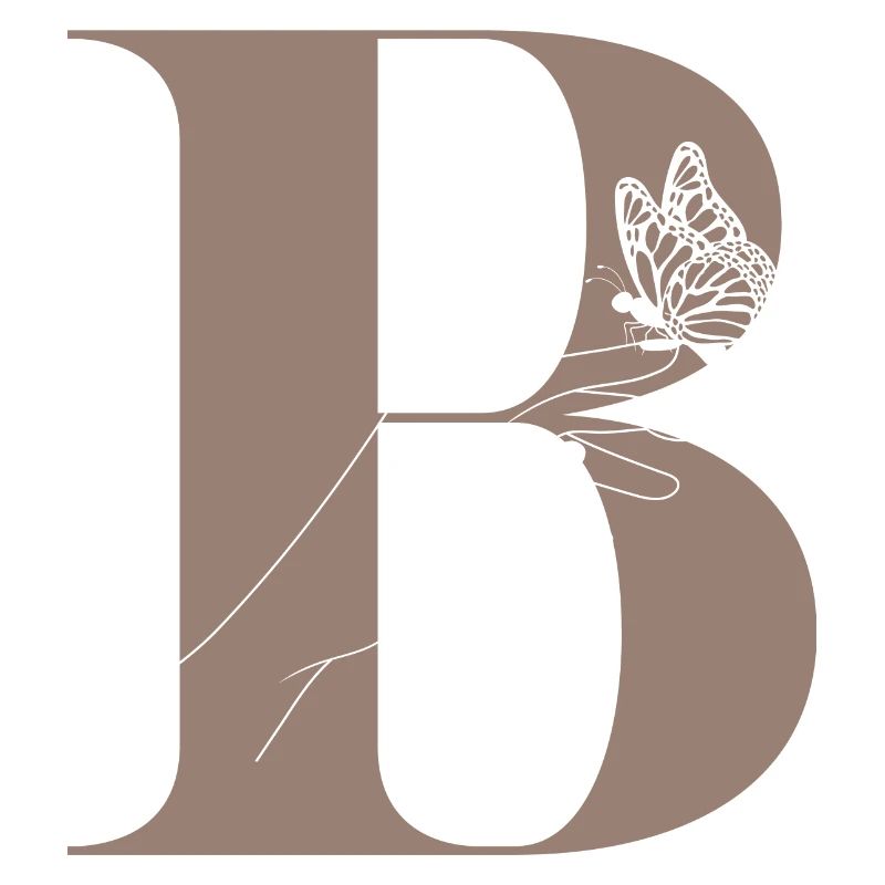 Letter B Magic butterfly