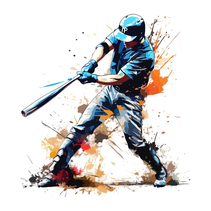Baseball Baseball Player Home Run Bats Splash