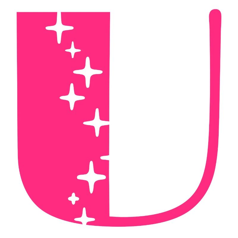 Buchstabe U Glitzer