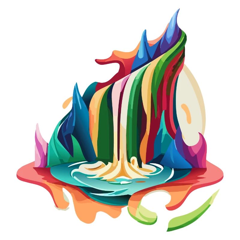 Regenbogen Wasserfall