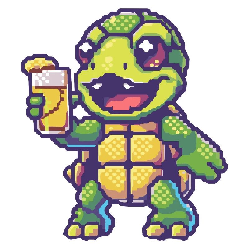 Schildkröte Pixel Bier