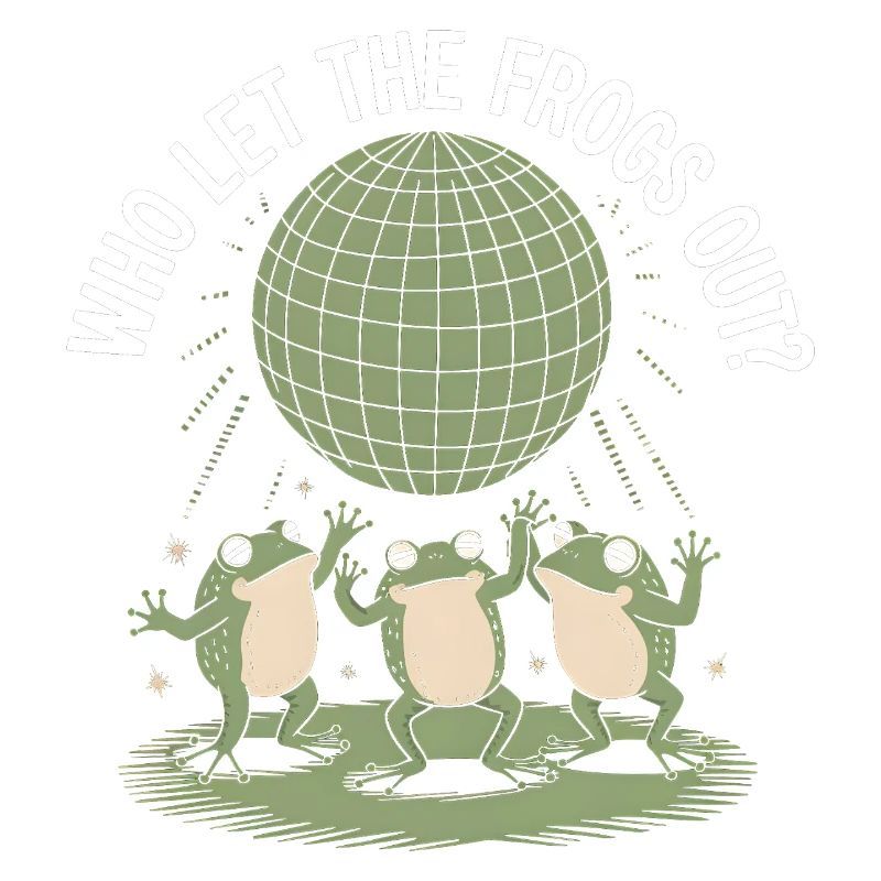 Qui a laissé sortir les Frogs ? - Autocollant de grenouille mignonne