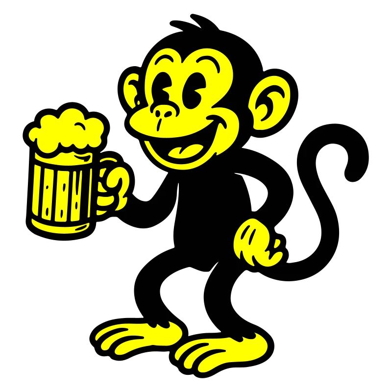 Monkey Beer Drinking