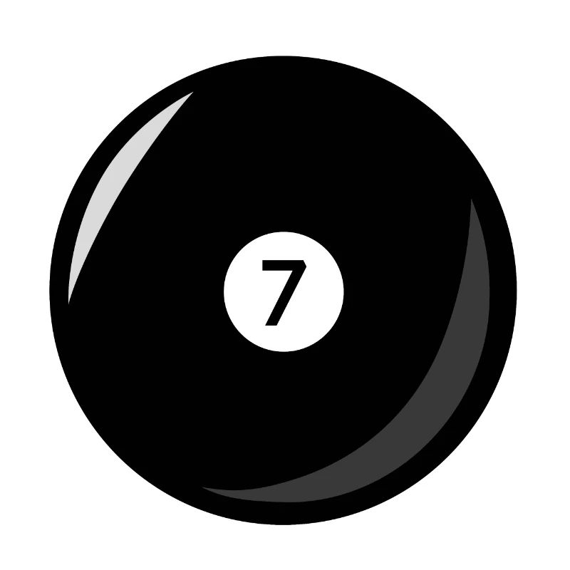 Billardkugel 7 schwarze Billard sieben
