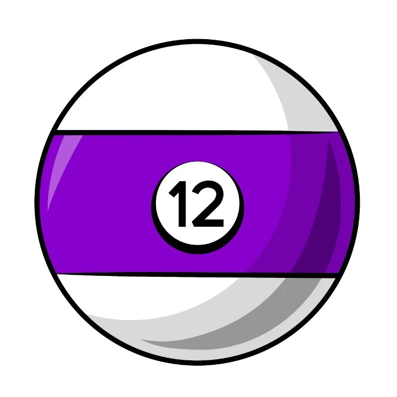 Billiard ball 12 purple Billiards twelve