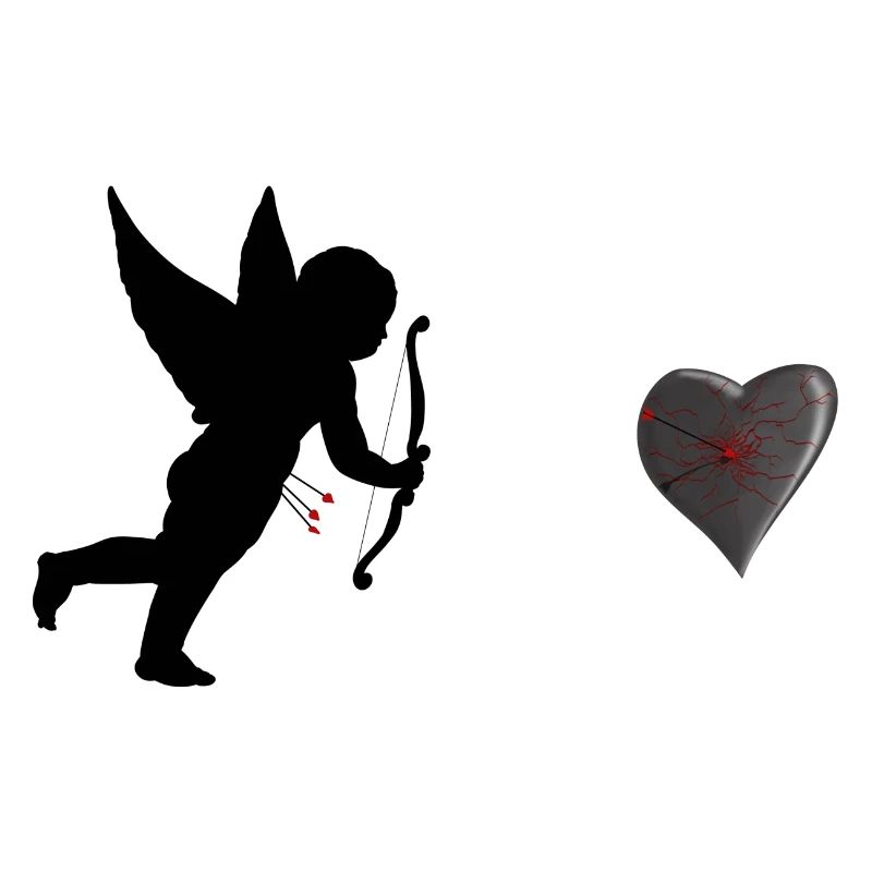 Cupido e un cuore commosso