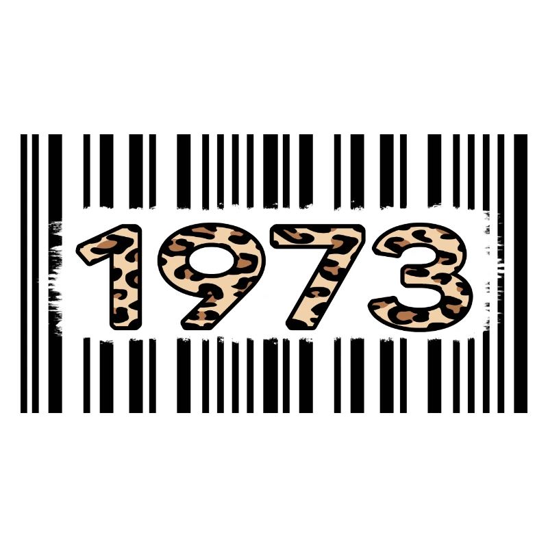 1973 anniversaire 49 ans code-barres léopard
