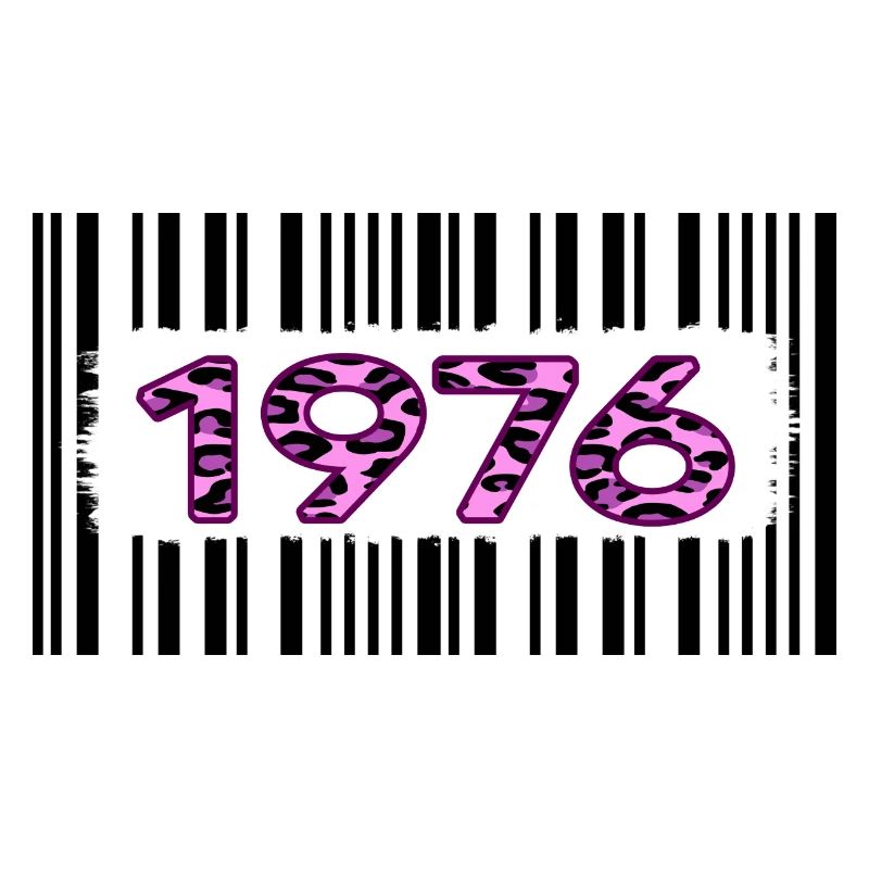 1976 geburtstag unikat rosa leopard barcode