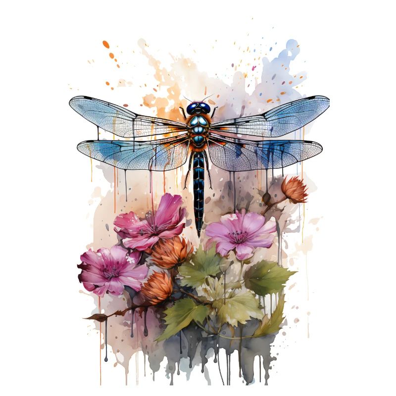 Libellule comme aquarelle